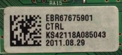 MAIN LOGICA EBR67675901 / EAX62117201 / PANEL PDP42T30010 / MODELOS 42PT350-UD AUSLLUR / 42PT350 / 42PT350C-UD AUSLLHR / ZENITH Z42PT320-UC AUSLZHR	 - Imagen 2