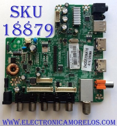 MAIN / INSIGNIA SMT1506008 / CV3393BL-Q / 24DD220NA16 / 1506008 / E252098 / PANEL SM236CG101D0206 / MODELO NS-24DD220NA16