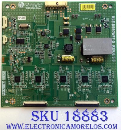 LED DRIVER SLAVE / LG KLE-D550WFF-D / KLE-D550WFF-D REV:0.5.0 / 55LX9500-SLAVE / PANEL LX95M55T480V5 / MODELOS 55LX9500-UA.AUSWLJR / 55LX9500