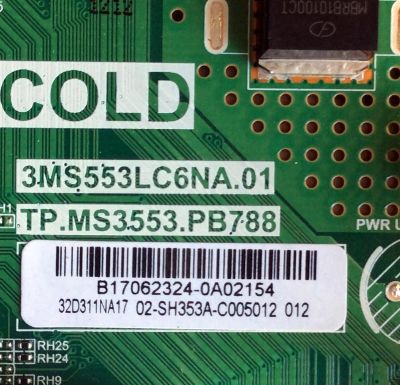 MAIN / FUENTE (COMBO) / INSIGNIA B17062324 / TP.MS3553.PB788 / 3MS553LC6NA.01 / 02-SH353A-C005012 / PANEL LVW320CSDX E20 V8 / MODELO NS-32D311NA17 - Imagen 2