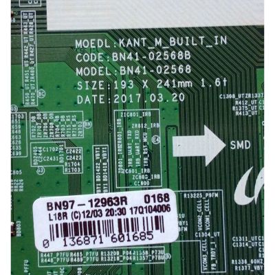 MAIN PARA TV SAMSUNG ORIGINAL 4K UHD HDR SMART TV / NUMERO DE PARTE BN94-12662G / BN41-02568B / BN97-12963R / BN9412662G / PANEL CY-GK050HHNV0H / CY-GK050HHNV6H / DISPLAY V500DJ6-QE1 REV.G6 / MODELO UN50MU6070FXZA DF10 / UN50MU6070FXZA DF12 - Imagen 2