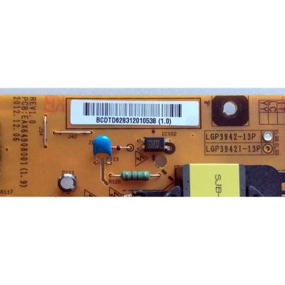 FUENTE DE PODER / LG EAY62831201 / EAX64908001(1.9) / 62831201 / EAX64908001 / LGP3942-13P / PANEL LC420EUN (SF)(F3) / MODELO 42GA6400-UD / 42GA6400-UD.BUSYLMR - Imagen 2