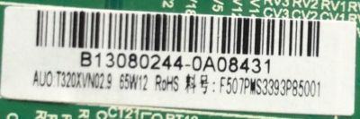 MAIN / FUENTE / (COMBO) / APEX  / B13080244 / TP.MS3393.P85 / F507PMS3393P85001 / PANEL T320XVN02.9 / MODELO LE3245M - Imagen 2