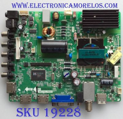 MAIN / FUENTE / (COMBO) ELEMENT / DX-15009 / TP.MS3393.PB851 / 3393PB851 / PANEL V400HJ6-PE1 / MODELO ELEFW408