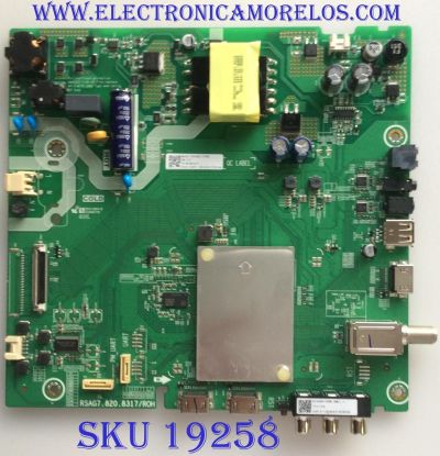 MAIN FUENTE (COMBO) PARA TV HISENSE·ROKU TV FHD / NUMERO DE PARTE 244591 / HU43N2170FWR / RSAG7.820.8317/ROH / 39632-244591-18BA / DISPLAY HV430FHB-N10 / MODELO 43H4E