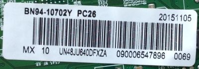 MAIN / SAMSUNG / BN94-10702Y / BN97-10587G / BN41-02443A / PANEL CY-GJ048HGLVBH / PARTES SUSTITUTAS BN94-09749U / MODELO UN48JU640DFXZA UD02 - Imagen 2