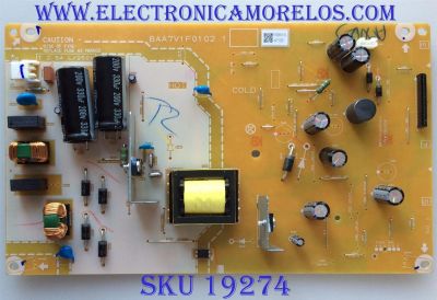 FUENTE DE PODER / PHILIPS / AA7V2021 / BAA7V1F0102 / P000000120 / PANEL UADV4XG / MODELO 43PFL5602/F8