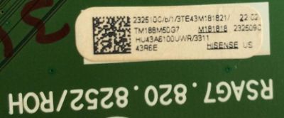 MAIN / HISENSE / 232510C / RSAG7.820.8252/ROH / 232509C / MODELO HU43A6100UWR/3311 / 43R7E - Imagen 2