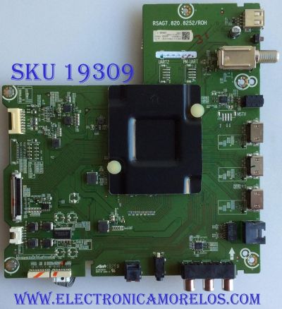 MAIN / HISENSE / 232510C / RSAG7.820.8252/ROH / 232509C / MODELO HU43A6100UWR/3311 / 43R7E