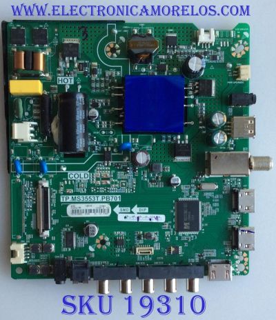 MAIN / FUENTE / (COMBO) / HISENSE / 214337 / G170854 / HU43N2176F / TM174C3AZW / TP.MS3553T.PB701 / MODELO 43H3D