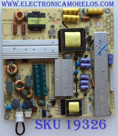 FUENTE DE PODER PARA TV PIONEER / NUMERO DE PARTE 510-130424015 / TV4205-ZC02-01 / M16-/G41025/02 / PANEL  V390HJ1-P02 / MODELO PLE-3903FHD