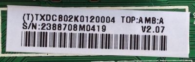 MAIN / VIZIO / 756TXDCB02K012 / 715G5904-M0D-000-004X / CBPFTXDCB02K0120004 / CBPFTXDCB02K0120002 / CBPFTXDCB02K0120001 / CBPFTXDCB02K0120003 / PANEL TPT390J1-HJK02 Rev.SC1L / MODELO E390-A1 - Imagen 2