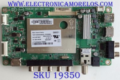 MAIN / VIZIO / 756XECB02K013 / XECB02K0130004 / 715G6381-M01-000-004I / ES M30600X / PANEL TPT390J1-HVN04 / MODELO E390-A1 LTYWNQAQ