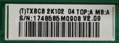 MAIN / VIZIO / CBPFTXBCB2K102 / 715G3711-M02-000-004K / TXBCB2K10204 / PANEL LC260EXN-SCB1 / MODELO E260VA - Imagen 2