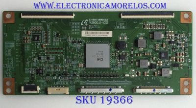 T-CON SEIKI / V390DJ1-CS1 / 3G563CSAR33CB00PM00001 / E22203413111202 / PANEL  T390H1-P01-DY4 / MODELO SE39UY04-1