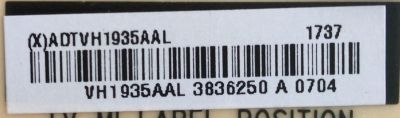 FUENTE DE PODER / VIZIO / ADTVH1935AAL / (X)ADTVH1935AAL / 715GG7732-P01-004-003M / VH1935AAL / MODELO P65-E1 LTMAWKMU - Imagen 3