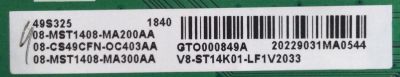 MAIN PARA TV TCL / NUMERO DE PARTE 08-CS49CFN-OC403AA / 08-MST1408-MA200AA / 08-MST1408-MA300AA / V8-ST14K01-LF1V2033 / GTO000849A / 40-MS14FA-MAA2HG / DISPLAY ST3151B01-1 / MODELO 49S325 - Imagen 2