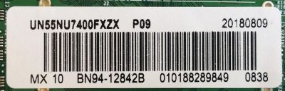 MAIN ORIGINAL PARA TV SAMSUNG / NUMERO DE PARTE BN94-12842B / BN97-14016B / BN41-02635A / BN9412842B / PANEL CY-NN055HGHV5H / MODELO UN55NU7400FXZX / UN55NU740DFXZA FA01 - Imagen 3