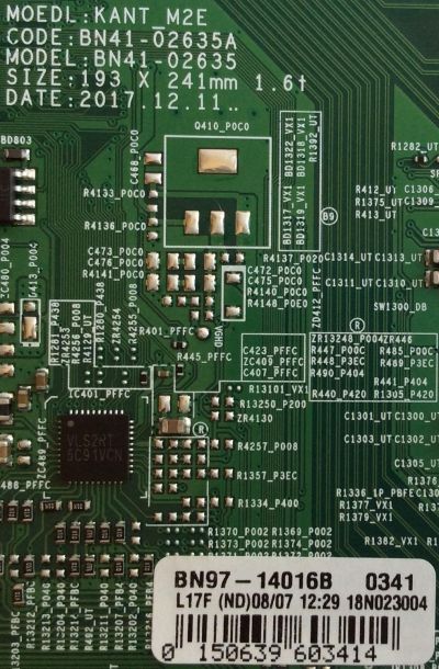 MAIN ORIGINAL PARA TV SAMSUNG / NUMERO DE PARTE BN94-12842B / BN97-14016B / BN41-02635A / BN9412842B / PANEL CY-NN055HGHV5H / MODELO UN55NU7400FXZX / UN55NU740DFXZA FA01 - Imagen 2