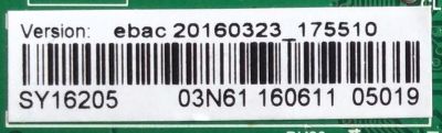 MAIN / FUENTE / (COMBO) / K16060305 / TP.MS3393.PB818 / SY16205 / K16060305 / LK315T3HC1K / PANEL T320-DXB-DLED / MODELO ELEFW3916 - Imagen 3