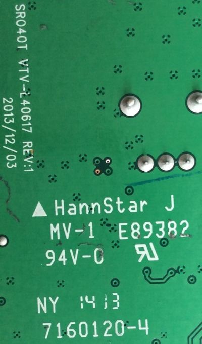 MAIN / TOSHIBA / 75037689 / 461C7151L51 / 431C7151L51 / SR040T VTV-L40617 / PANEL U320DF01-TG101 / MODELO 32L2400U - Imagen 2