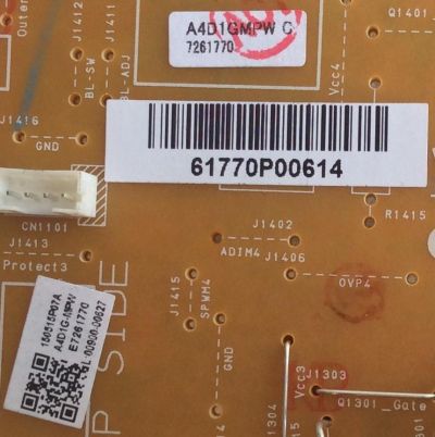 FUENTE DE PODER / PHILIPS / A4D1GMPW / A4D1G-MPW / BA4GU5F01 02 / 61770P00614 - Imagen 2