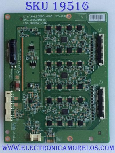 LED DRIVER PARA TV LG / NUMERO DE PARTE EBR85417202 / LC65931010A / LC65D961001A / 18KLE650D-48A01 / PANEL´S HC650DQB-SLUA5 / MODELOS 65SM9000PUA / 65SK9000PUA / 65SK9000PUA.AUSYLJR / 65SK9000PUA.AUSWLJR / 65SM9000PUA.AUSYLJR / 65SM9000PUA.BUSYLJR