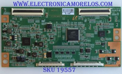 "T-CON / TOSHIBA / LJ94-15977D / J128CM4C4LV0.1 / PANEL LTA460HJ15-T02 / MODELO 46SL412U "