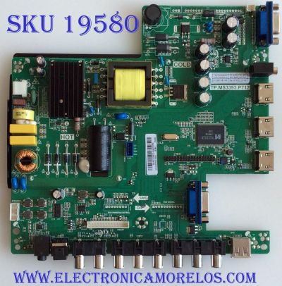 MAIN / FUENTE / (COMBO) / SCEPTRE / B16032902 / TP.MS3393.P712 / CN32HB820 / PANEL HV320FHB-N00 / MODELO X32 VER:BMNV93CB