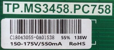 MAIN / FUENTE / (COMBO) / SCEPTRE / C18043055 / TP.MS3458.PC758 / U550CV-UMR / PANEL HV550QUB_H11 / MODELO W55 - Imagen 2