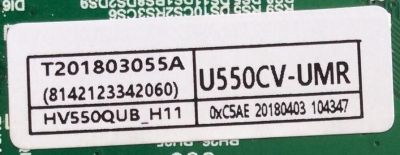 MAIN / FUENTE / (COMBO) / SCEPTRE / C18043055 / TP.MS3458.PC758 / U550CV-UMR / PANEL HV550QUB_H11 / MODELO W55 - Imagen 3