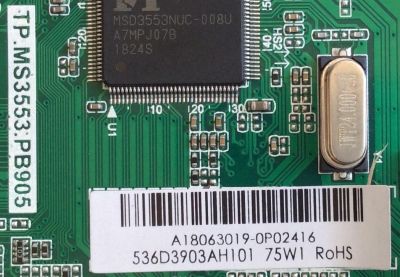 MAIN / FUENTE / (COMBO) / A18063019 / TP.MS3553.PB905 / 536D3903AH101 / PANEL T390XVN02.0 / MODELO NS-39D310NA19 - Imagen 2