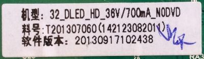 MAIN / FUENTE / (COMBO) / SCEPTRE / A13103440 / TP.RSC8.P7A / T201307060 / CN32HB612 / PANEL T320HVN01.2 / MODELO X32 - Imagen 2