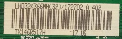 MAIN / HISENSE / 172699 / RSAG7.820.5500/ROH / 172702 / LHD32K366MH / PANEL HE315GH-E71 / MODELO LHD32K366MH - Imagen 3