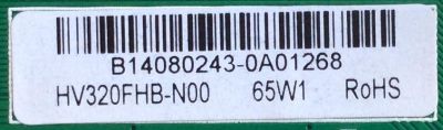MAIN / FUENTE / (COMBO) / SCEPTRE / 142123332010 / TP.MS3393.P712 / T201407039 / PANEL  HV320FHB-N00 / MODELO CN32HB820 - Imagen 2