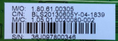 MAIN / SEIKI / 36J0978A V.1 / CV3393BH-CPW / BLS20130605Y / 36J0978AH / PANEL BLD315CB04 / MODELO SE32FY22 - Imagen 2