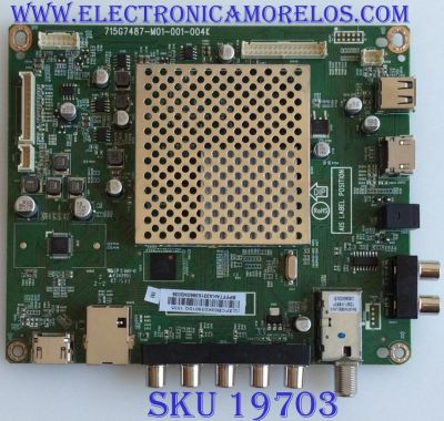 MAIN / VIZIO / 756TXFCB02K0390 / 715G7487-M01-001-004K / (Q)XFCB02K039010Q / BPFF7AK / PANEL TPT315B5-WHBN0.K REV:S5941C / PARTES SUSTITUTAS 756TXFCB02K0190 / MODELO E32H-C1 LTTUSJCR