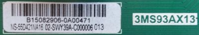 MAIN / FUENTE / (COMBO) / INSIGNIA / B15082906 / 3MS93AX13 / TP.MS3393.PC787 / PANEL LVF550CSDXE6V4 /  - Imagen 2