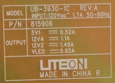 FUENTE DE PODER PARA TV TOSHIBA / NUMERO DE PARTE PK101W0940I / UB-3930-1C / PANEL V400HJ6-ME2 REV C1 / MODELO 40L310U B - Imagen 3