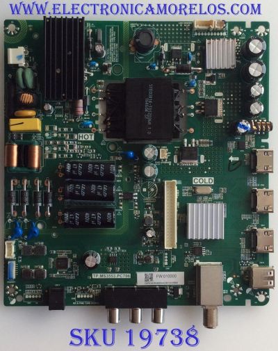 MAIN / FUENTE / (COMBO) / TOSHIBA / H17020287 / TP.MS3553.PC706 / 144198 / PANEL K430WDRC / MODELO 43L420U