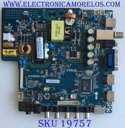 MAIN / FUENTE / (COMBO) / 57H1532 / CV3393CH-A32 / SY15228-15 / 890-M00-06NB6 / PANEL TF32HGA-02 / MODELO ELEFW328B