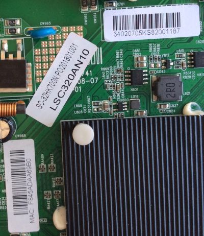 MAIN / FUENTE / (COMBO) / SEIKI / 34020705 / PO201801001 / F845ADAA69B0 / PANEL LSC320AN10 / MODELO SC-32HK700N - Imagen 2