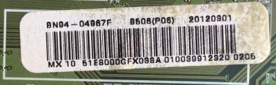MAIN / SAMSUNG / BN94-04967F / BN97-05973E / BN41-01811A / PANEL'S S51FH-YD02 / S51FH-YB02 / MODELO PN51E8000GFXZA TS02 - Imagen 2