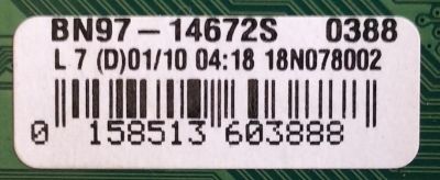 MAIN PARA TV SAMSUNG ORIGINAL / NUMERO DE PARTE BN94-13119P / BN97-14672S / BN41-02692A / PANEL CY-NN055HGLVAH / CY-NN055HGEV1H / DISPLAY LSF550FN09-L05 / BN96-39045D / MODELO HG55NJ678UFXZA / HG55NJ678UFXZA FA01 - Imagen 2