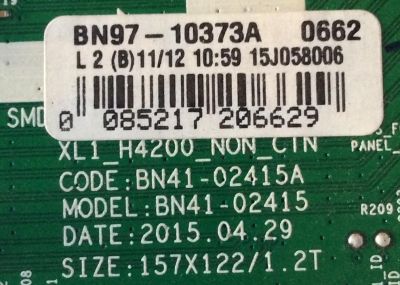MAIN / SAMSUNG / BN94-09536F / BN97-10373A / BN41-02415A / PANEL CY-JJ048BGEV1H / MODELO 48J5000AFXZA ED02 / PARTES SUSTITUTAS BN94-09536G / BN94-11016A / BN94-11017A / BN94-11075A / BN94-11075B - Imagen 3