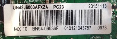 MAIN / SAMSUNG / BN94-09536F / BN97-10373A / BN41-02415A / PANEL CY-JJ048BGEV1H / MODELO 48J5000AFXZA ED02 / PARTES SUSTITUTAS BN94-09536G / BN94-11016A / BN94-11017A / BN94-11075A / BN94-11075B - Imagen 2