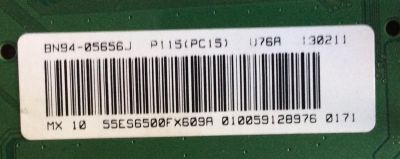 MAIN / SAMSUNG / BN94-05656J / BN97-06933A / BN41-018112A / PANEL LTJ550HW08-V / MODELO UN55ES6500FXZA TS01 / (NOTA  IMPORTANTE BALUM DAÑADO) - Imagen 2