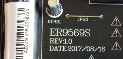 FUENTE DE PODER PARA TV RCA / NUMERO DE PARTE AE0050456 / ER9569S REV:1.0 / ER9569S-D-225300-P08 / PANEL HV650QUB-N90 / MODELO RNSMU6536 - Imagen 2