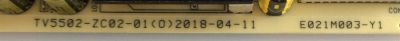 FUENTE DE PODER / JVC 1010271048 / 20181223 / TV5502-ZC02-01 / E168066 / M50/2010049335/10 / E021M003-Y1 / PANEL LSC650FN04 / MODELO LT-65MA877 - Imagen 3