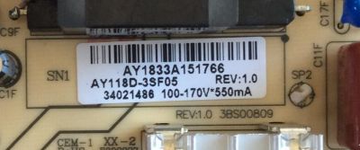 FUENTE DE PODER PARA TV ELEMENT / NUMERO DE PARTE AY118D-3SF05 / 34021486 / 34022295 / 3BS00809 / PANEL LC546PU2L02 / MODELOS SC-50UK700N / E4SW5518 / E4SFT5517 - Imagen 2